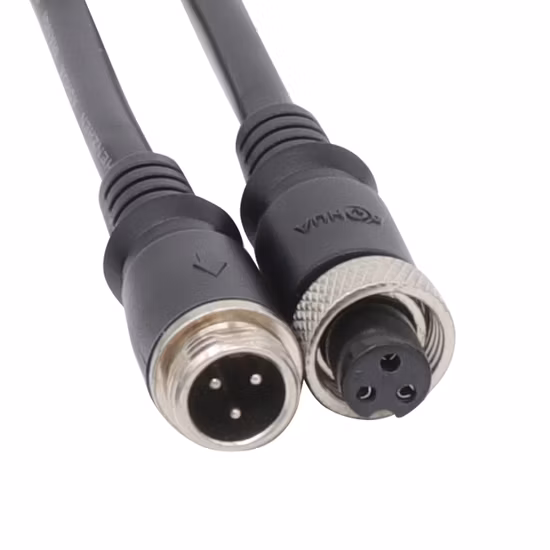 防水 4 ピン航空ヘッド センサー M12 円形コネクタのオス - メス ケーブル